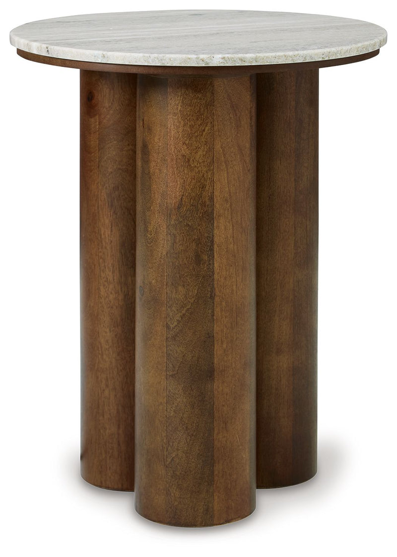 Henfield - Accent Table - Beige / Brown