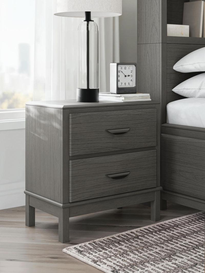 Mazing - Two Drawer Night Stand - Gray